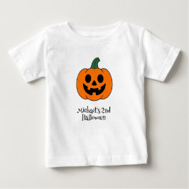 Halloween Pumpkin Personlig Pojke T Shirt