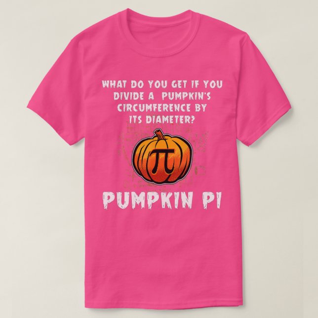 Halloween Pumpkin Pi Funny Math Geometry-lärare T Shirt (Design framsida)