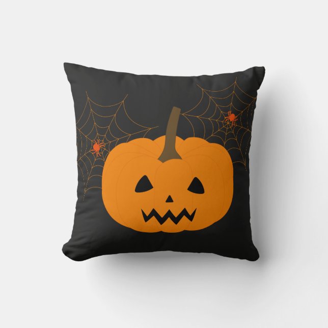 Halloween Pumpkin Pillow Kudde (Framsida)