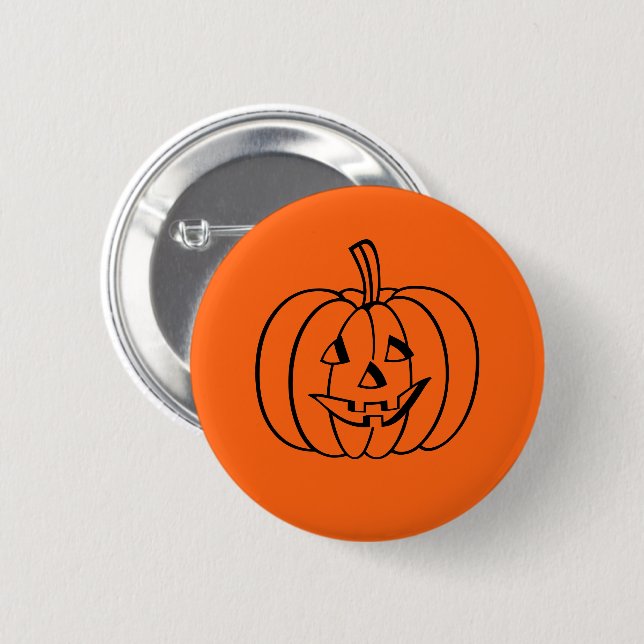 Halloween Pumpkin Pin Knapp (Framsida & baksida)
