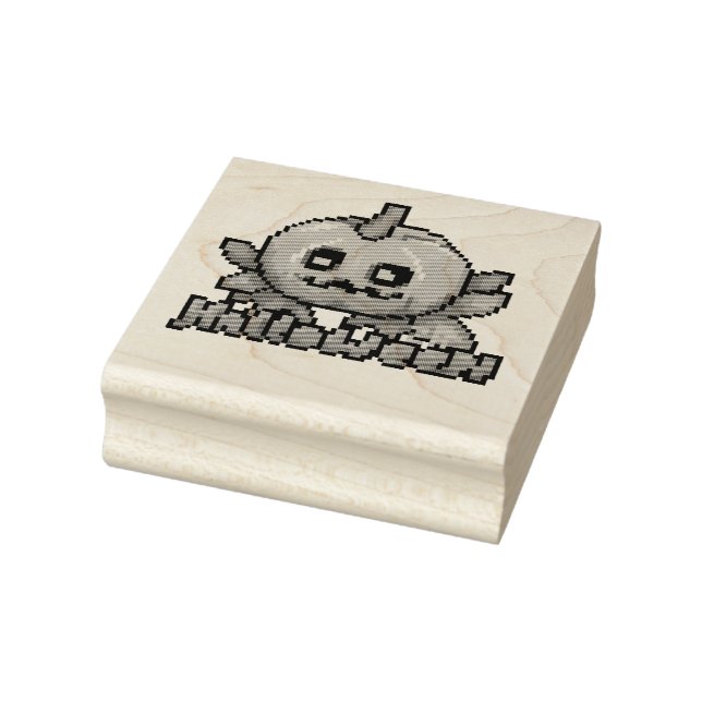 Halloween pumpkin, Pixel Art, Pixelart  Stämpel (Stämpel)