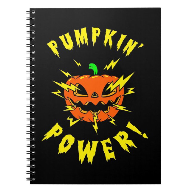 Halloween Pumpkin Power Anteckningsbok (Framsidan)