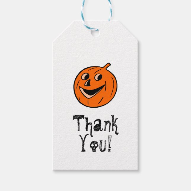 Halloween Pumpkin Presentetikett (Framsidan)