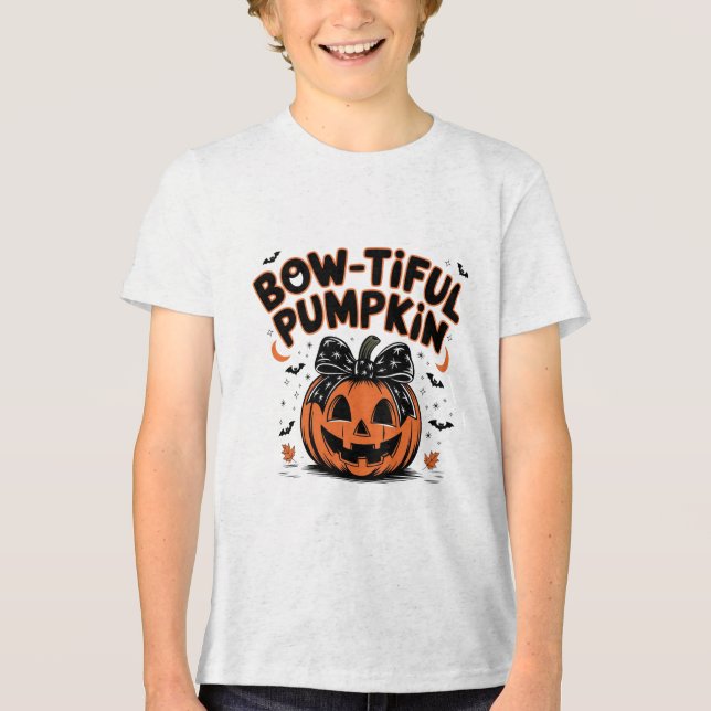 Halloween Pumpkin-Roligt T Shirt (Framsida)