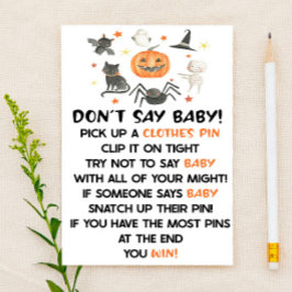 Halloween Pumpkin säger inte babykläder Brevpapper