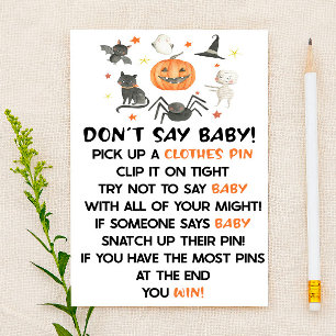 Halloween Pumpkin säger inte babykläder Brevpapper