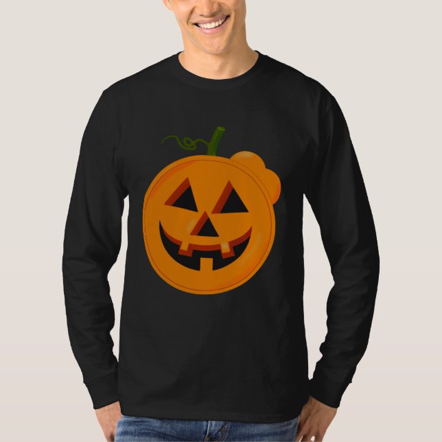 Halloween Pumpkin Scary  Halloween T Shirt (Framsida)