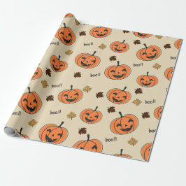 Halloween Pumpkin Seamless Mönster Presentpapper