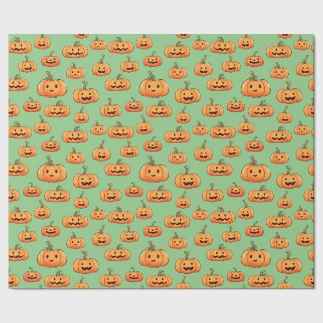 Halloween Pumpkin Seamless Mönster Presentpapper (Seam)