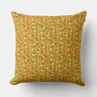 Halloween Pumpkin Seeds Orange Beige Grönt Kudde