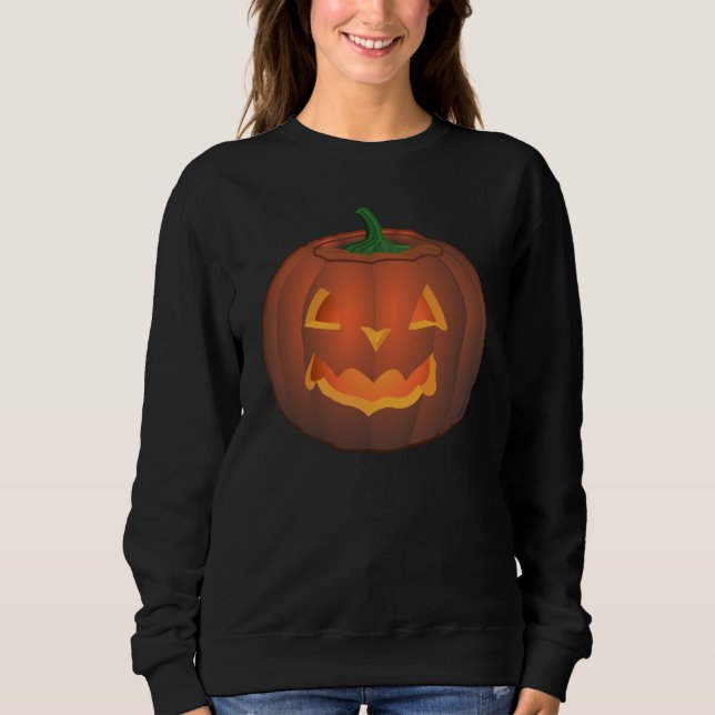 Halloween Pumpkin Shirt Costume Sweatshirt för kvi T (Framsida)