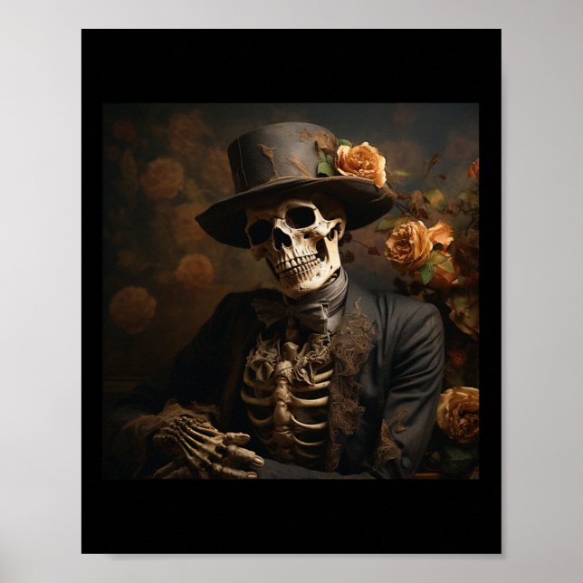 Halloween Pumpkin Skeleton Spöken Spooktacular Sty Poster (Framsidan)