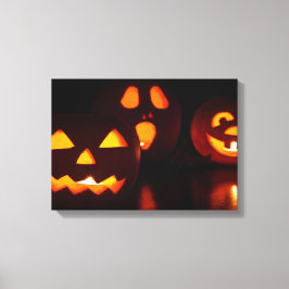 Halloween Pumpkin Skrämmer Canvastryck