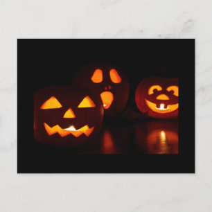 Halloween Pumpkin Skrämmer Vykort