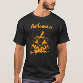 Halloween-pumpkin smälter ansikte t shirt