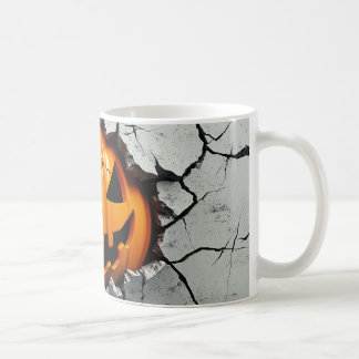 Halloween Pumpkin Smash Mugg - Spooky Cracks Wall