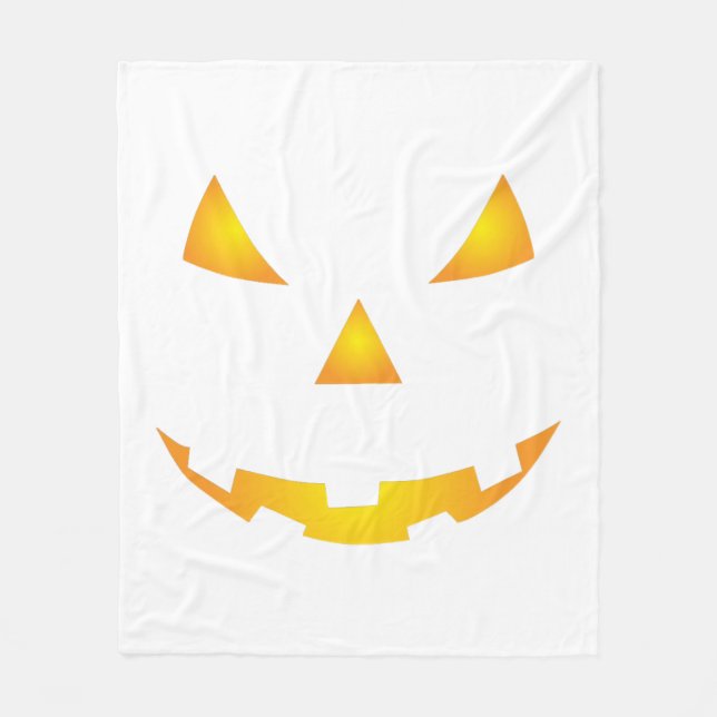Halloween Pumpkin Smile Fleecefilt (Framsidan)