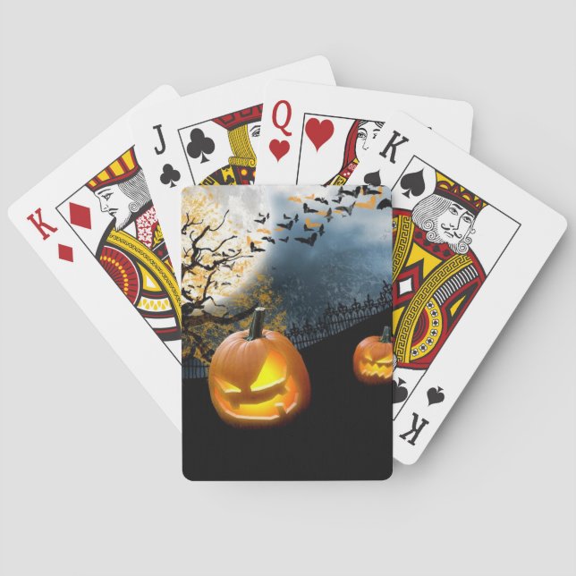 Halloween Pumpkin Spel Kort (Baksidan)