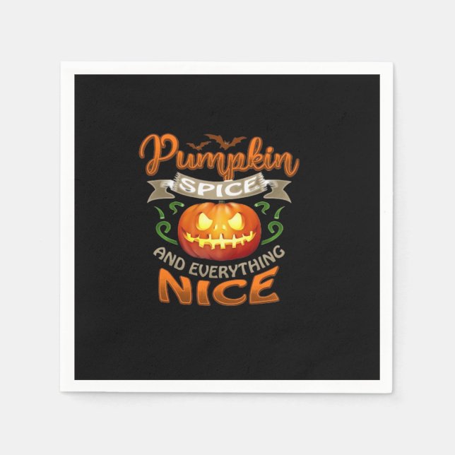 Halloween Pumpkin Spice All Nice Jack-O'-La Pappersservett (Framsidan)