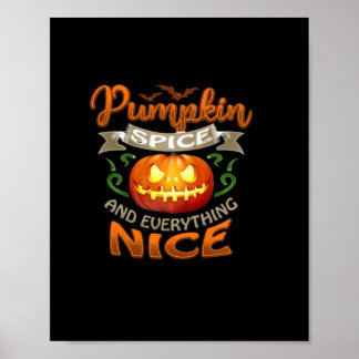 Halloween Pumpkin Spice All Nice Jack-O'-La Poster