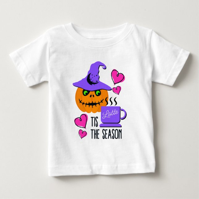 Halloween Pumpkin Spice Baby T-Shirt – Cute Tee (Framsida)