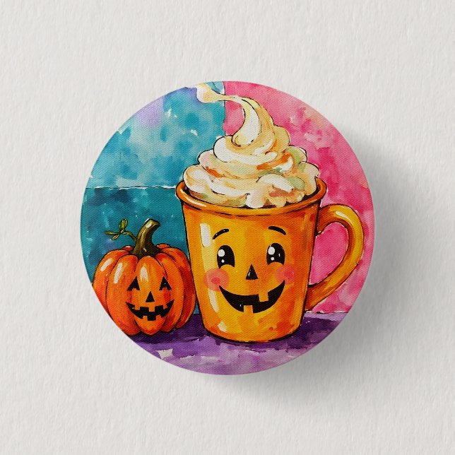 Halloween Pumpkin Spice Latte Knapp (Framsida)