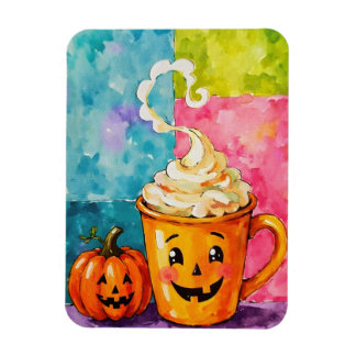 Halloween Pumpkin Spice Latte Magnet