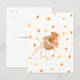 Halloween Pumpkin Spice Mysigt Spider Vykort