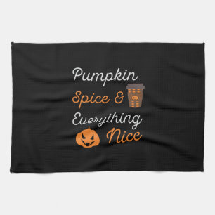 Halloween Pumpkin Spice och Allt Nice Julafton Kökshandduk