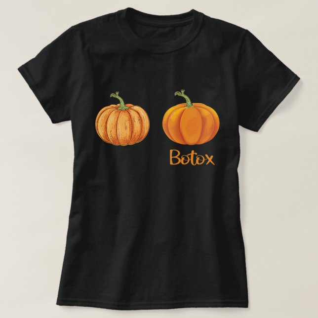 Halloween Pumpkin Spooky Funny Botox-återförsäljar T Shirt (Design framsida)