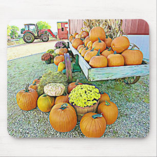 Halloween Pumpkin Ställens höststift, Visning Pad Musmatta