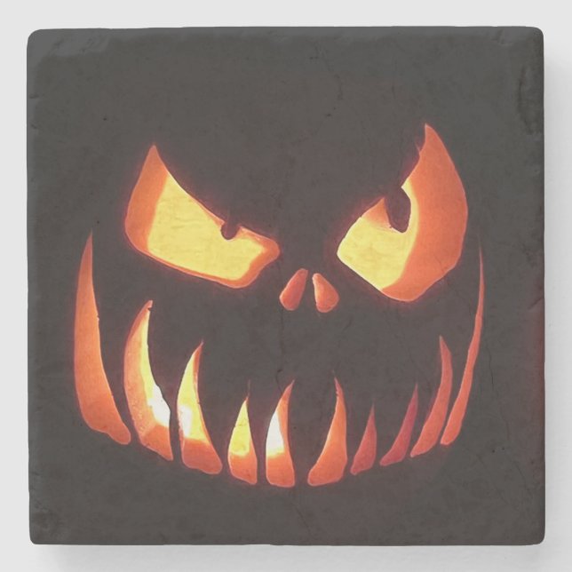 Halloween Pumpkin Stenunderlägg (Framsidan)