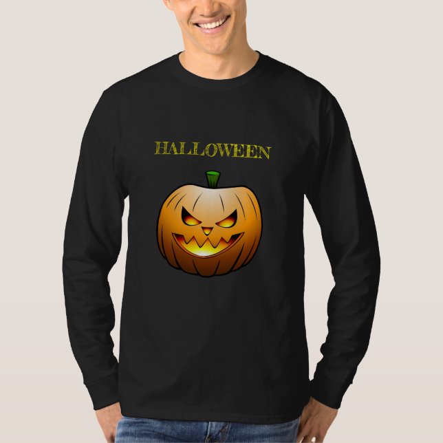Halloween Pumpkin Sweatshirt T Shirt (Framsida)