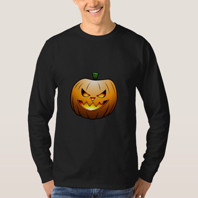 Halloween Pumpkin Sweatshirt T Shirt (Framsida)