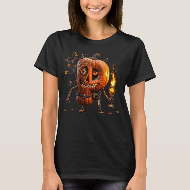 Halloween Pumpkin T Shirt (Framsida)
