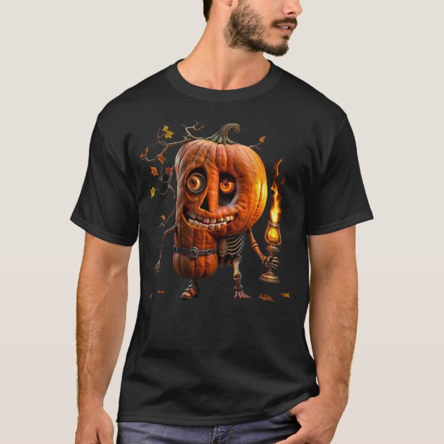 Halloween Pumpkin T Shirt (Framsida)
