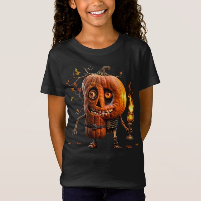 Halloween Pumpkin T Shirt (Framsida)
