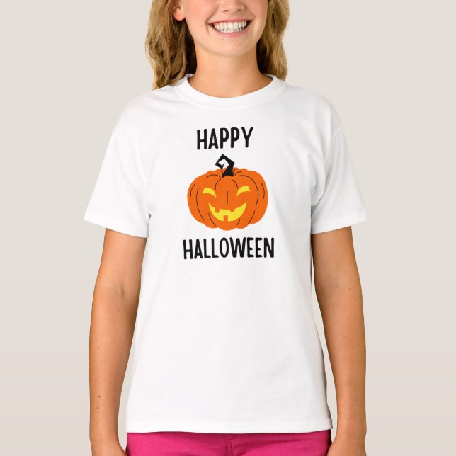 Halloween Pumpkin T-Shirt (Framsida)