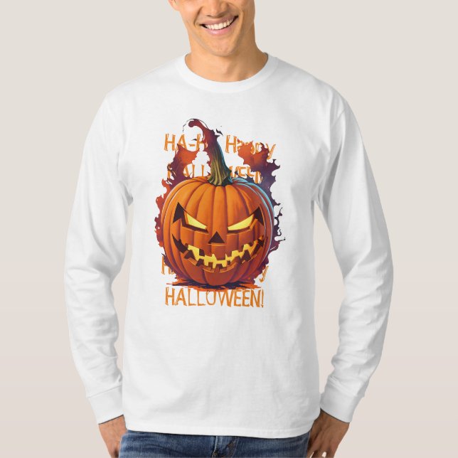 Halloween Pumpkin T Shirt (Framsida)