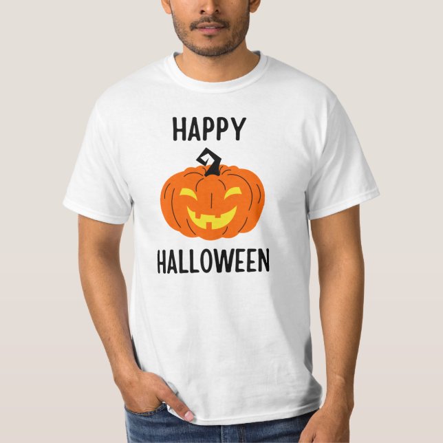 Halloween Pumpkin T-Shirt (Framsida)