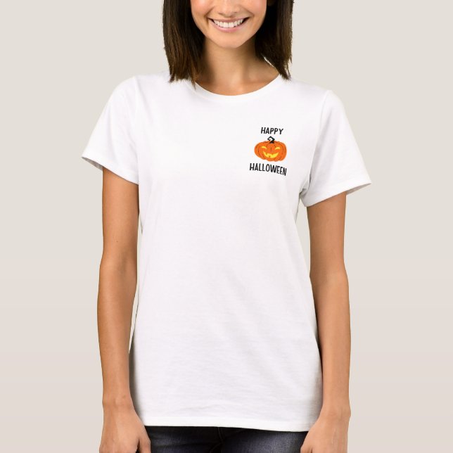 Halloween Pumpkin T Shirt (Framsida)