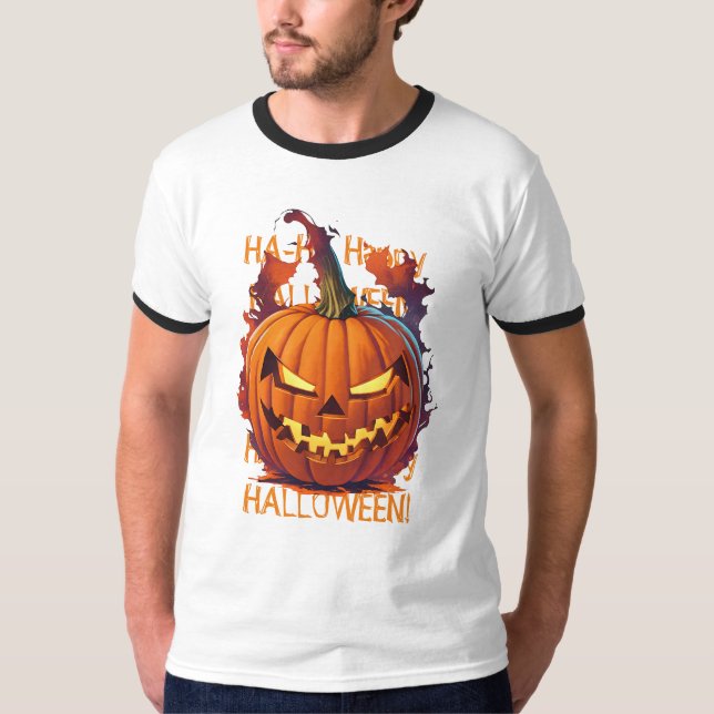 Halloween Pumpkin T Shirt (Framsida)