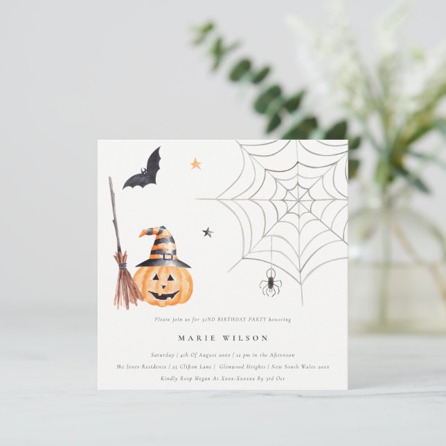 Halloween Pumpkin-taloky för vilken ålder som hels Tack Kort (Stående Fram)