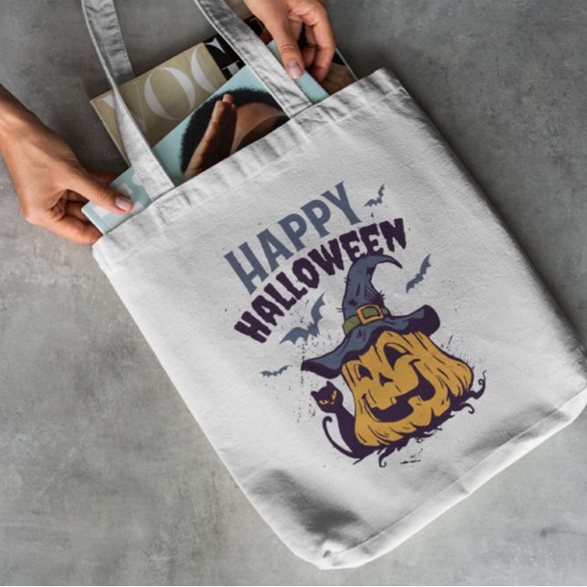 Halloween Pumpkin Tote Bag Tygkasse (Skapare uppladdad)