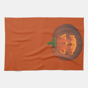 Halloween Pumpkin Towel Jack-O-Lantern Tea Towels Kökshandduk