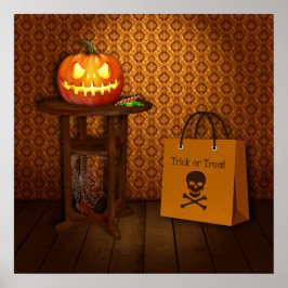 Halloween Pumpkin Trick or Treat Poster