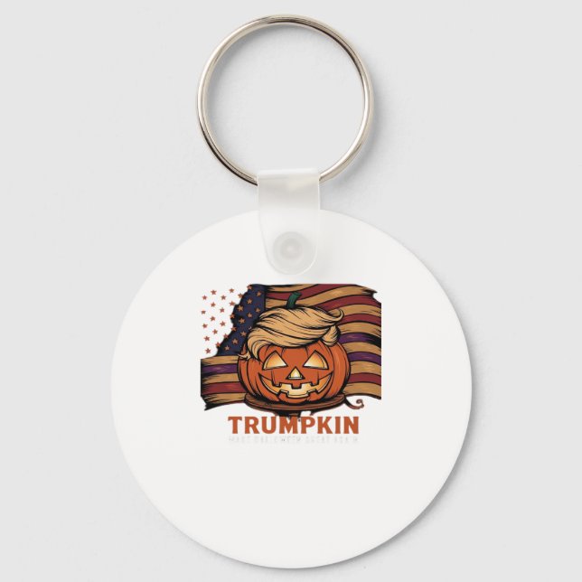 Halloween, Pumpkin Trumpkin, gör Halloween Underba Nyckelring (Framsida)