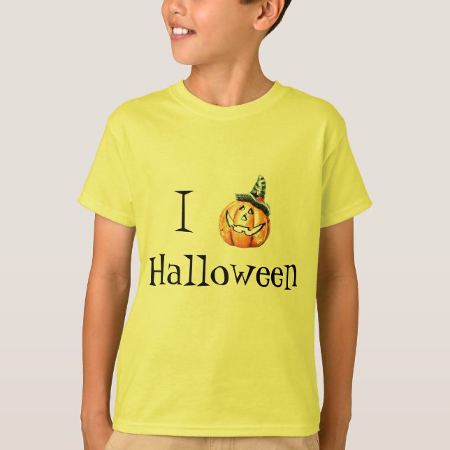 Halloween Pumpkin Tshirt T-shirt (Framsida)
