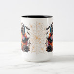 Halloween Pumpkin Två-Tonad Mugg<br><div class="desc">This coffee mug is shown in white with a cute Halloween Pumpkin art print.
Customize this item or buy as is.</div>