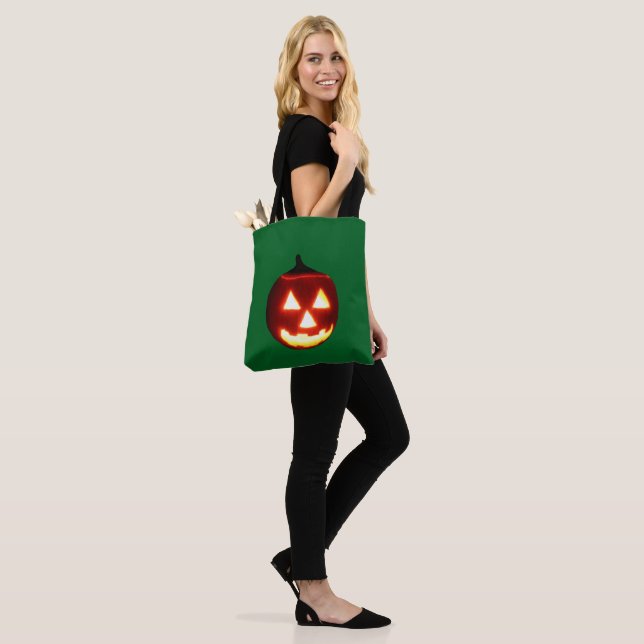 Halloween Pumpkin Tygkasse (På modell)